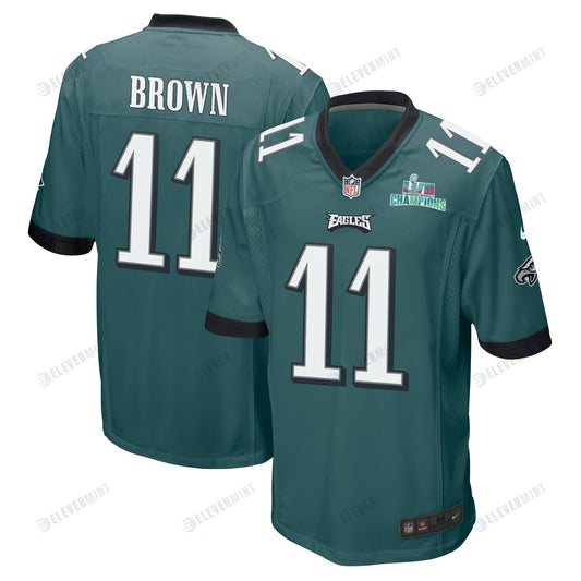 A.J. Brown 11 Philadelphia Eagles Super Bowl LVII Champions Men Game Jersey - Midnight Green